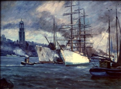 Öl auf Malpapier<br>unsigniert, undatiert<br>72,5 x 51 cm