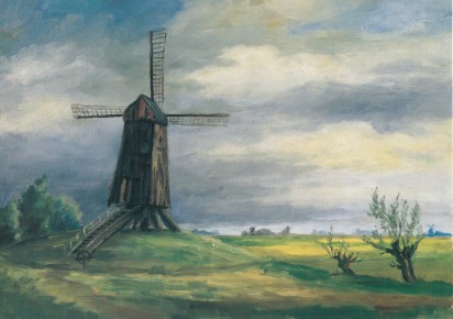 Öl auf Pappe<br>unsigniert, undatiert<br>42,5 x 30,7 cm