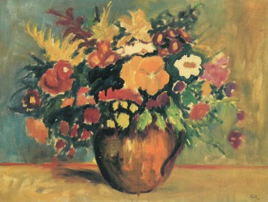 Öl auf Leinwand<br>sign. EB, undatiert<br>53 x 40 cm<br>