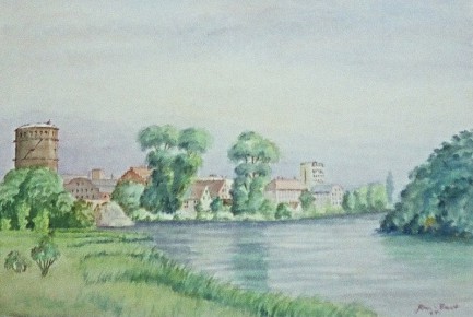 Aquarell<br>sign. Eden-Bant, 65<br>40,5 x 27 cm