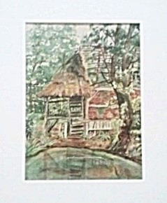 Aquarell<br>sign. eden-Bant , 46<br>51 x 59 cm einschließlich Passepartout