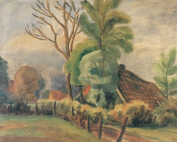 Aquarell (gefirnisst)<br>unsigniert, undatiert<br>49,5 x 39,5 cm