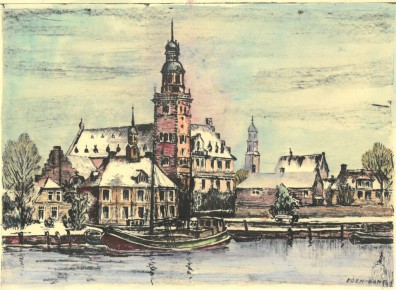 Lithografie, coloriert<br>sign. unten rechts<br>Lithografiestein 29,5 x 21,5 cm