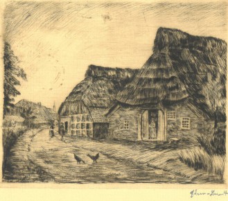 Radierung<br>sign. undatiert<br>Platte 22,5 x 18,5 cm