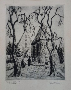 Radierung<br>sign. AEden.Whaven, um 1930 <br>Platte 18,5 x 24 cm