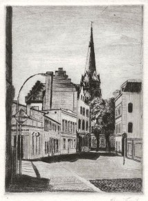 Radierung<br>sign. undatiert, um 1960<br>Größe?