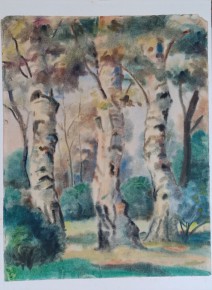 Aquarell<br>
signiert, datiert 49<br>
Größe?<br>
Foto zugesandt von Jörg Trömel<br>