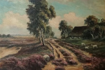 Ölgemälde auf Hartfaserplatte<br>
unsign., undatiert<br>
50 x 35 cm  <br>