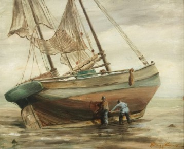 Ölgemälde  auf Hartfaserplatte<br>sign. datiert 36<br>48,7 x  40,5 cm