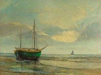 Ölgemälde auf Hartfaserplatte<br>sign. unten re., Datum?<br>78 x 60 cm