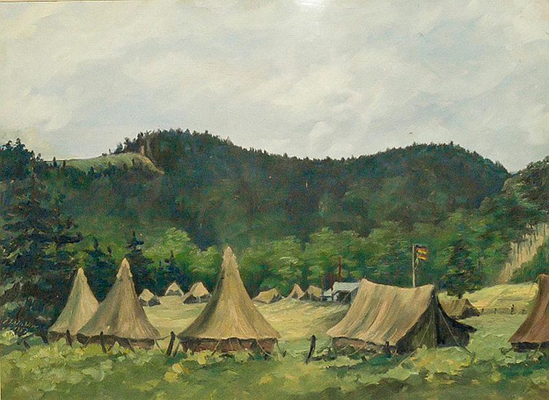 „Zeltlager 1957“ von Franz Schlichting